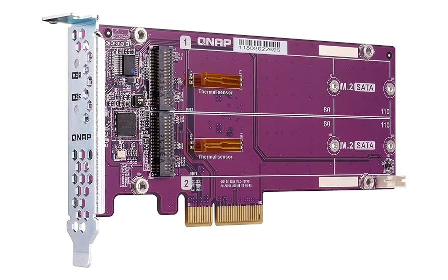 QNAP QM2-2S-220A 拡張カード 冷却ファン付き QM2-2S-220A | Flexible and versatile, boosts performance and